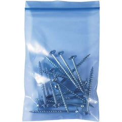 Made in USA - 6 x 8", 4 mil VCI Reclosable Polybags - Blue - All Tool & Supply