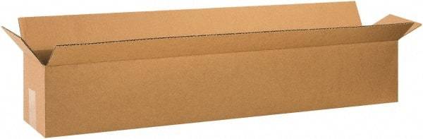 Made in USA - 6" Wide x 36" Long x 6" High Rectangle Corrugated Shipping Box - 1 Wall, Kraft (Color), 65 Lb Capacity - All Tool & Supply