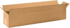 Made in USA - 6" Wide x 32" Long x 6" High Rectangle Corrugated Shipping Box - 1 Wall, Kraft (Color), 65 Lb Capacity - All Tool & Supply