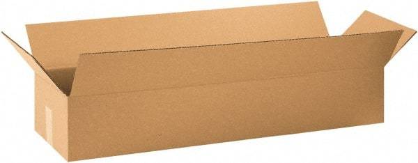 Made in USA - 10" Wide x 36" Long x 6" High Rectangle Corrugated Shipping Box - 1 Wall, Kraft (Color), 65 Lb Capacity - All Tool & Supply