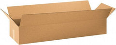 Made in USA - 10" Wide x 36" Long x 6" High Rectangle Corrugated Shipping Box - 1 Wall, Kraft (Color), 65 Lb Capacity - All Tool & Supply