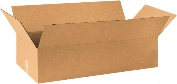 Made in USA - 21" Wide x 36" Long x 10" High Rectangle Corrugated Shipping Box - 1 Wall, Kraft (Color), 65 Lb Capacity - All Tool & Supply