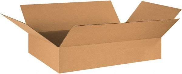 Made in USA - 17" Wide x 29" Long x 3" High Rectangle Corrugated Shipping Box - 1 Wall, Kraft (Color), 65 Lb Capacity - All Tool & Supply