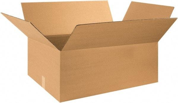 Made in USA - 20" Wide x 28" Long x 12" High Rectangle Corrugated Shipping Box - 1 Wall, Kraft (Color), 65 Lb Capacity - All Tool & Supply