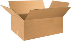 Made in USA - 20" Wide x 28" Long x 12" High Rectangle Corrugated Shipping Box - 1 Wall, Kraft (Color), 65 Lb Capacity - All Tool & Supply