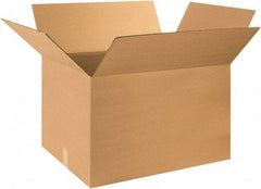 Made in USA - 20" Wide x 30" Long x 18" High Rectangle Corrugated Shipping Box - 1 Wall, Kraft (Color), 65 Lb Capacity - All Tool & Supply