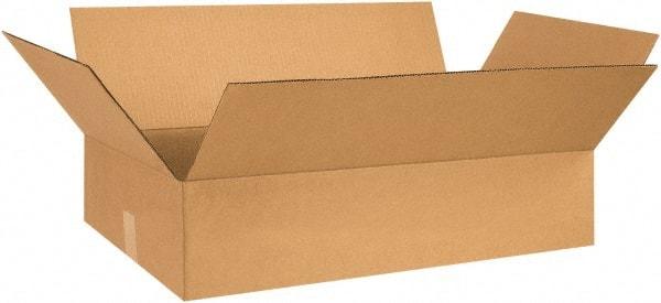 Made in USA - 18" Wide x 28" Long x 6" High Rectangle Corrugated Shipping Box - 1 Wall, Kraft (Color), 65 Lb Capacity - All Tool & Supply