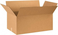 Made in USA - 17" Wide x 29" Long x 12" High Rectangle Corrugated Shipping Box - 1 Wall, Kraft (Color), 65 Lb Capacity - All Tool & Supply