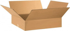 Made in USA - 17" Wide x 28" Long x 5" High Rectangle Corrugated Shipping Box - 1 Wall, Kraft (Color), 65 Lb Capacity - All Tool & Supply