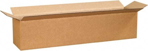 Made in USA - 6" Wide x 28" Long x 6" High Rectangle Corrugated Shipping Box - 1 Wall, Kraft (Color), 65 Lb Capacity - All Tool & Supply