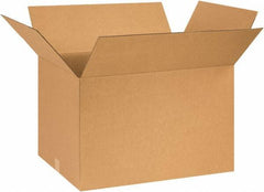 Made in USA - 18" Wide x 26" Long x 16" High Rectangle Corrugated Shipping Box - 1 Wall, Kraft (Color), 65 Lb Capacity - All Tool & Supply