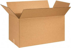 Made in USA - 14" Wide x 26" Long x 14" High Rectangle Corrugated Shipping Box - 1 Wall, Kraft (Color), 65 Lb Capacity - All Tool & Supply