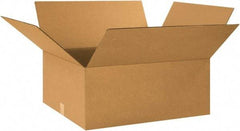 Made in USA - 20" Wide x 24" Long x 10" High Rectangle Corrugated Shipping Box - 1 Wall, Kraft (Color), 65 Lb Capacity - All Tool & Supply