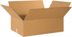 Made in USA - 18" Wide x 24" Long x 8" High Rectangle Corrugated Shipping Box - 1 Wall, Kraft (Color), 65 Lb Capacity - All Tool & Supply