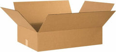 Made in USA - 18" Wide x 24" Long x 6" High Rectangle Corrugated Shipping Box - 1 Wall, Kraft (Color), 65 Lb Capacity - All Tool & Supply