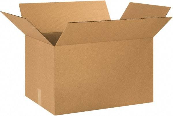 Made in USA - 16" Wide x 24" Long x 14" High Rectangle Corrugated Shipping Box - 1 Wall, Kraft (Color), 65 Lb Capacity - All Tool & Supply