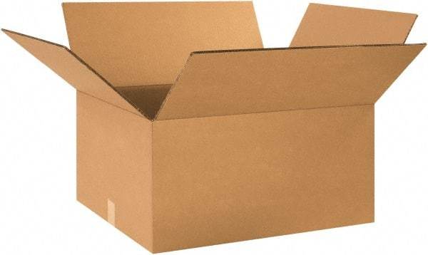 Made in USA - 16" Wide x 24" Long x 8" High Rectangle Heavy Duty Corrugated Box - 2 Walls, Kraft (Color), 100 Lb Capacity - All Tool & Supply