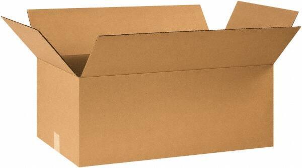 Made in USA - 15" Wide x 24" Long x 10" High Rectangle Corrugated Shipping Box - 1 Wall, Kraft (Color), 65 Lb Capacity - All Tool & Supply