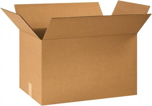 Made in USA - 15" Wide x 24" Long x 15" High Rectangle Corrugated Shipping Box - 1 Wall, Kraft (Color), 65 Lb Capacity - All Tool & Supply