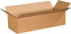 Made in USA - 9" Wide x 24" Long x 6" High Rectangle Corrugated Shipping Box - 1 Wall, Kraft (Color), 65 Lb Capacity - All Tool & Supply