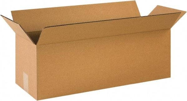 Made in USA - 8" Wide x 24" Long x 8" High Rectangle Corrugated Shipping Box - 1 Wall, Kraft (Color), 65 Lb Capacity - All Tool & Supply