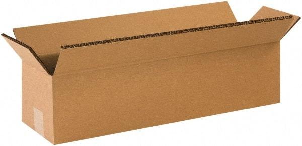 Made in USA - 6" Wide x 24" Long x 6" High Rectangle Heavy Duty Corrugated Box - 2 Walls, Kraft (Color), 100 Lb Capacity - All Tool & Supply