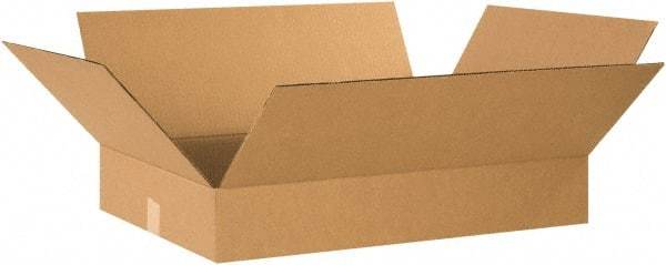 Made in USA - 17" Wide x 24" Long x 3" High Rectangle Corrugated Shipping Box - 1 Wall, Kraft (Color), 65 Lb Capacity - All Tool & Supply