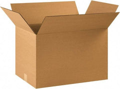 Made in USA - 14" Wide x 22" Long x 14" High Rectangle Corrugated Shipping Box - 1 Wall, Kraft (Color), 65 Lb Capacity - All Tool & Supply