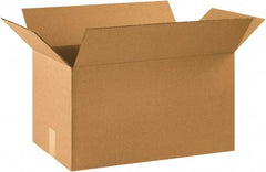 Made in USA - 12" Wide x 22" Long x 12" High Rectangle Corrugated Shipping Box - 1 Wall, Kraft (Color), 65 Lb Capacity - All Tool & Supply