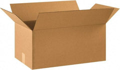 Made in USA - 12" Wide x 22" Long x 10" High Rectangle Corrugated Shipping Box - 1 Wall, Kraft (Color), 65 Lb Capacity - All Tool & Supply