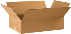 Made in USA - 12" Wide x 22" Long x 6" High Rectangle Corrugated Shipping Box - 1 Wall, Kraft (Color), 65 Lb Capacity - All Tool & Supply