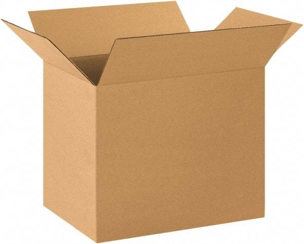 Made in USA - 14" Wide x 20" Long x 16" High Rectangle Corrugated Shipping Box - 1 Wall, Kraft (Color), 65 Lb Capacity - All Tool & Supply