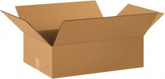 Made in USA - 16" Wide x 22" Long x 8" High Rectangle Corrugated Shipping Box - 1 Wall, Kraft (Color), 65 Lb Capacity - All Tool & Supply