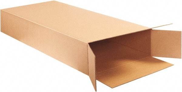 Made in USA - 8" Wide x 20" Long x 50" High Rectangle Corrugated Shipping Box - 1 Wall, Kraft (Color), 95 Lb Capacity - All Tool & Supply