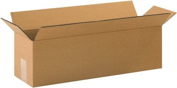 Made in USA - 6" Wide x 20" Long x 6" High Rectangle Corrugated Shipping Box - 1 Wall, Kraft (Color), 65 Lb Capacity - All Tool & Supply