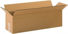 Made in USA - 6" Wide x 20" Long x 6" High Rectangle Corrugated Shipping Box - 1 Wall, Kraft (Color), 65 Lb Capacity - All Tool & Supply