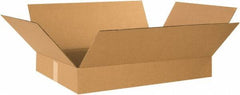 Made in USA - 12" Wide x 19" Long x 3" High Rectangle Corrugated Shipping Box - 1 Wall, Kraft (Color), 65 Lb Capacity - All Tool & Supply