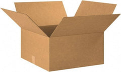 Made in USA - 18-1/2" Wide x 18-1/2" Long x 9" High Rectangle Corrugated Shipping Box - 1 Wall, Kraft (Color), 65 Lb Capacity - All Tool & Supply