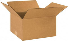 Made in USA - 16" Wide x 18" Long x 10" High Rectangle Corrugated Shipping Box - 1 Wall, Kraft (Color), 65 Lb Capacity - All Tool & Supply