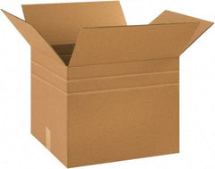 Made in USA - 15" Wide x 18" Long x 15" High Rectangle Multi-Depth Box - 1 Wall, Kraft (Color), 65 Lb Capacity - All Tool & Supply