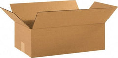 Made in USA - 10" Wide x 18" Long x 6" High Rectangle Corrugated Shipping Box - 1 Wall, Kraft (Color), 65 Lb Capacity - All Tool & Supply