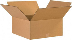 Made in USA - 17" Wide x 17" Long x 8" High Rectangle Corrugated Shipping Box - 1 Wall, Kraft (Color), 65 Lb Capacity - All Tool & Supply