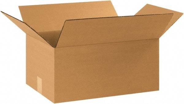 Made in USA - 11" Wide x 17" Long x 8" High Rectangle Corrugated Shipping Box - 1 Wall, Kraft (Color), 65 Lb Capacity - All Tool & Supply