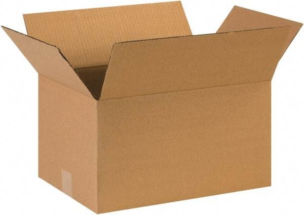 Made in USA - 11" Wide x 16" Long x 9" High Rectangle Corrugated Shipping Box - 1 Wall, Kraft (Color), 65 Lb Capacity - All Tool & Supply