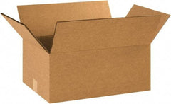 Made in USA - 10" Wide x 16" Long x 6" High Rectangle Heavy Duty Corrugated Box - 2 Walls, Kraft (Color), 100 Lb Capacity - All Tool & Supply