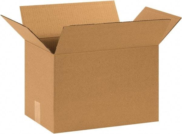 Made in USA - 10" Wide x 15" Long x 10" High Rectangle Corrugated Shipping Box - 1 Wall, Kraft (Color), 65 Lb Capacity - All Tool & Supply