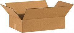 Made in USA - 10" Wide x 16" Long x 4" High Rectangle Corrugated Shipping Box - 1 Wall, Kraft (Color), 65 Lb Capacity - All Tool & Supply