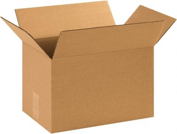 Made in USA - 8" Wide x 15" Long x 8" High Rectangle Corrugated Shipping Box - 1 Wall, Kraft (Color), 65 Lb Capacity - All Tool & Supply