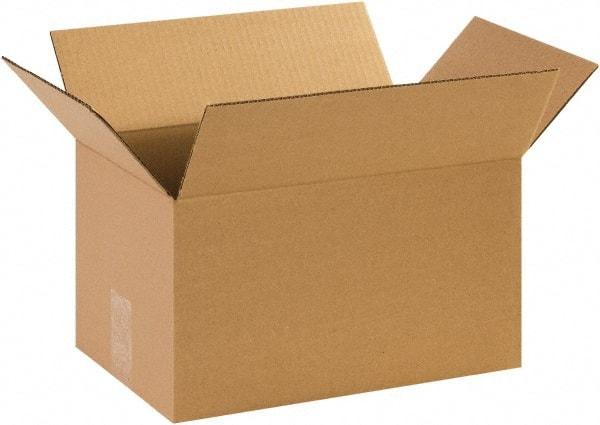 Made in USA - 9" Wide x 14" Long x 8" High Rectangle Corrugated Shipping Box - 1 Wall, Kraft (Color), 65 Lb Capacity - All Tool & Supply