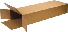 Made in USA - 7" Wide x 18" Long x 52" High Rectangle Corrugated Shipping Box - 1 Wall, Kraft (Color), 95 Lb Capacity - All Tool & Supply